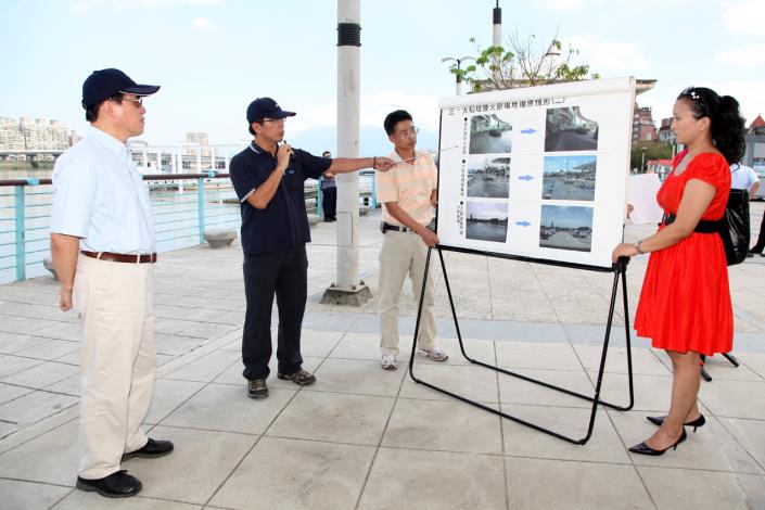 視察蘇拉颱風過後、河濱公園復舊情況_高讚賢攝_大稻埕碼頭停車場