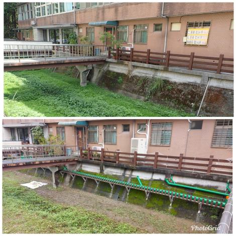 大湖山莊街污水接管前後圖