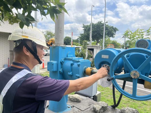 內湖廠進流閘門完成防颱前巡檢及維護