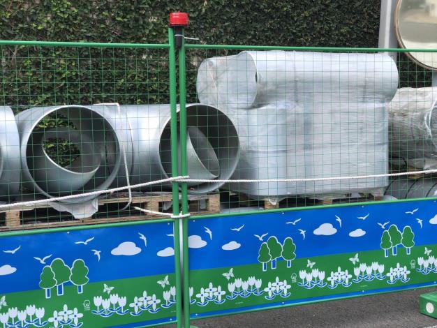 施工工區都已完成防颱圍籬固定