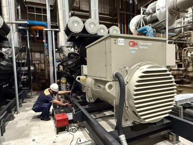 迪化抽水站-緊急發電機完成防颱整備