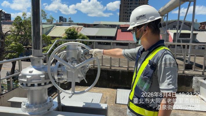迪化污水抽水站南放閘門成防颱整備