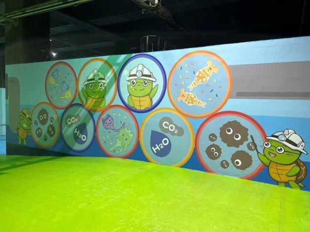 內湖污水處理廠牆面美化圖案