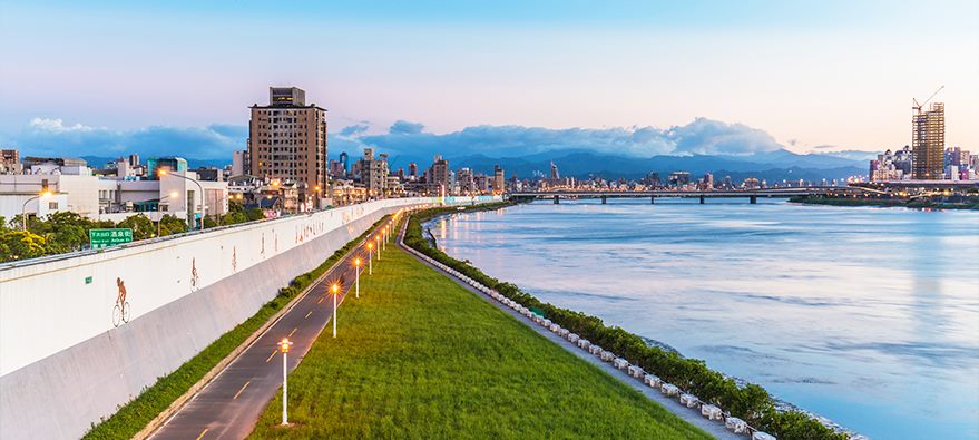 延平河濱公園黃昏景觀
