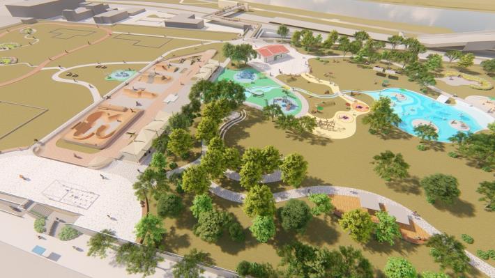 Concept rendering of the revitalized Neihu Sewage Treatment Plant Sport and Recreation Park