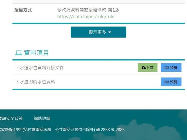 各界可以介接雨水下水道即時水位資訊