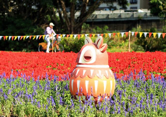 古亭河濱公園，現在正值花海盛開