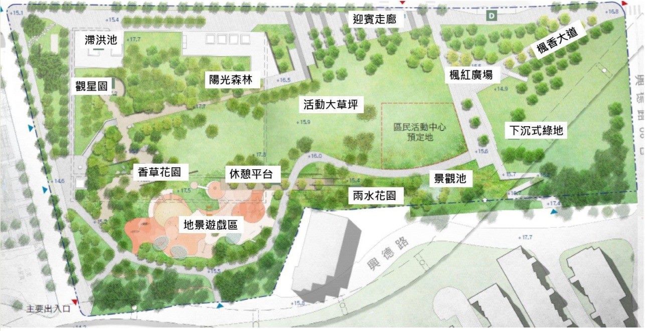 文木91號公園平面配置圖