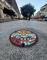 Painted manhole cover in Beitou District – “Hundred Years Bathing Place Lion of Beitou  Created by Chang Han-Ning, Director of UID Create
