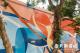 The artwork revives memories of the old Zhongshan Bridge, red worm harvesting, and dragon boat crafting—retracing the rich local stories of Sanjiao Ferry Pier.