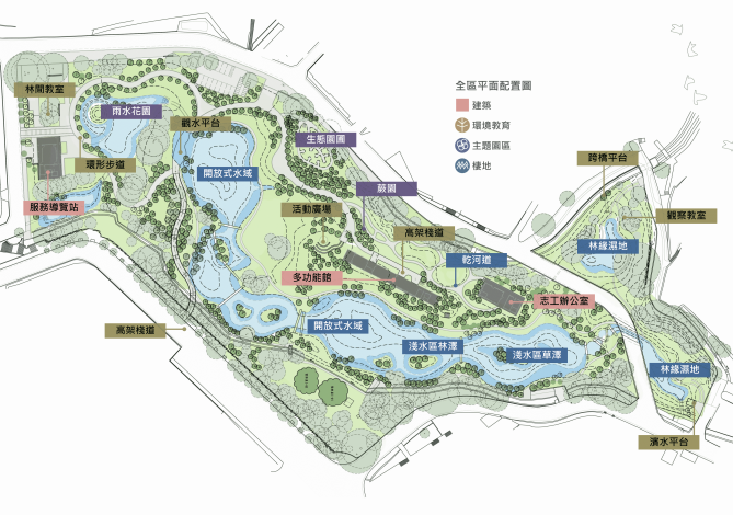 永春陂濕地公園平面配置圖