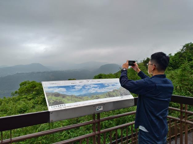 照片5　竹林秘境遠眺內湖山景。