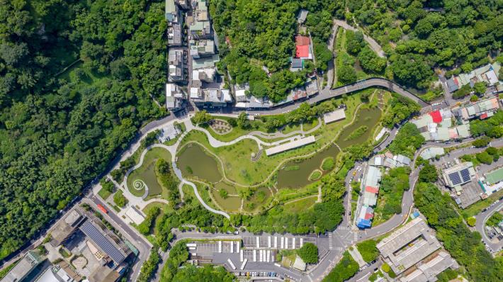 永春陂濕地公園空拍圖