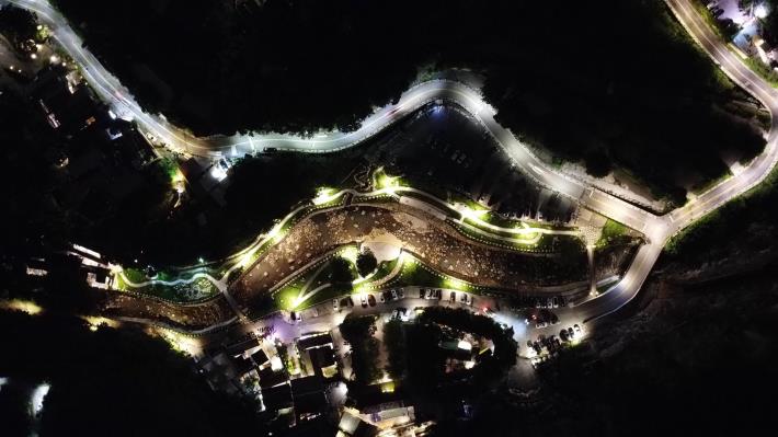 照片8  磺溪水岸環境華麗變身(溫泉區空拍照夜間)