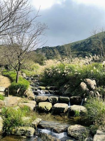 圖3:陽明溪溪畔步道跳石。