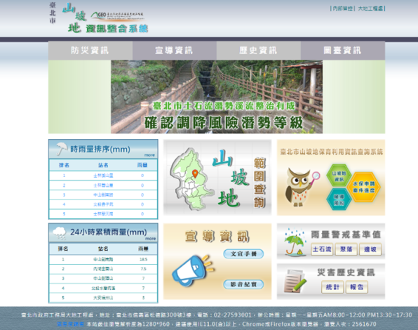 3.臺北市山坡地資訊整合系統