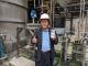 臺北市環保局局長吳盛忠表示，北投焚化廠以廢氣中二氧化碳處理飛灰水洗後之廢水，可產出資源物「碳酸鈣」兼固碳