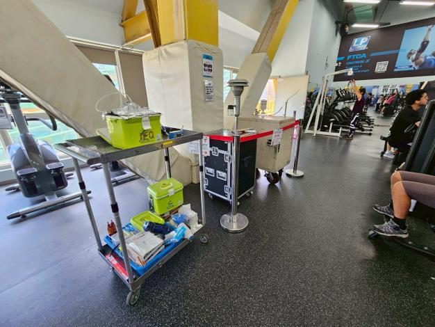 臺北市環保局執行運動健身場所室內空品實案稽查(大安運動中心)