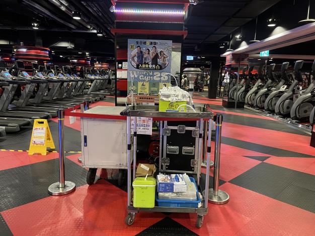臺北市環保局執行運動健身場所室內空品實案稽查(world gym 西門店)