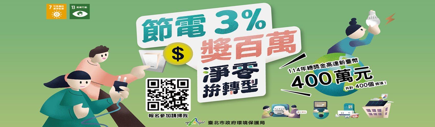 淨零拚轉型 節電3%獎百萬