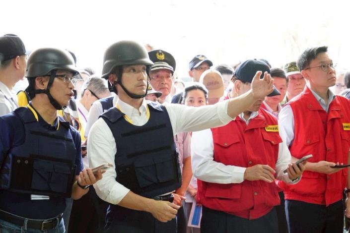 蔣市長視導城鎮韌性演習情形