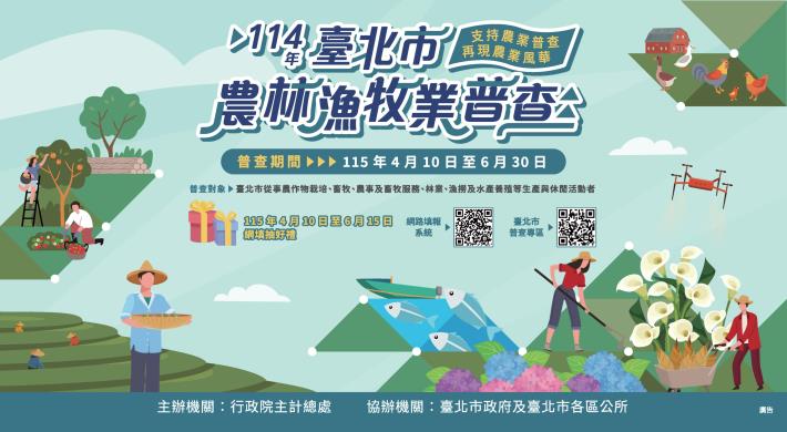 114 年臺北市農林漁牧業普查海報_2