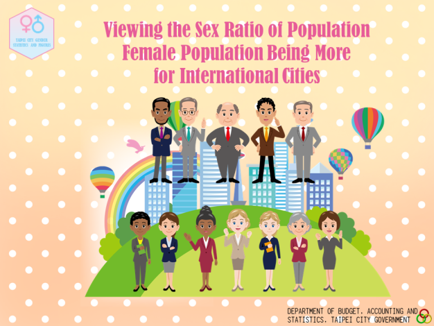 Females More Than Males for Major International Cities, Sex Ratio of Taipei City Being Lowest
