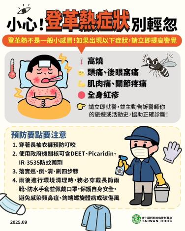 登革熱症狀別輕忽