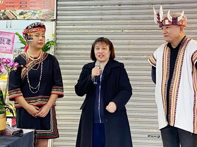 Tama老爹Kitchen開幕活動-北市原民會李菊妹副主委致詞