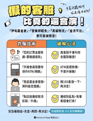 打詐臺北隊114年8月份反詐宣導。