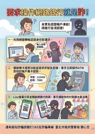 打詐臺北隊115年5月份反詐宣導。