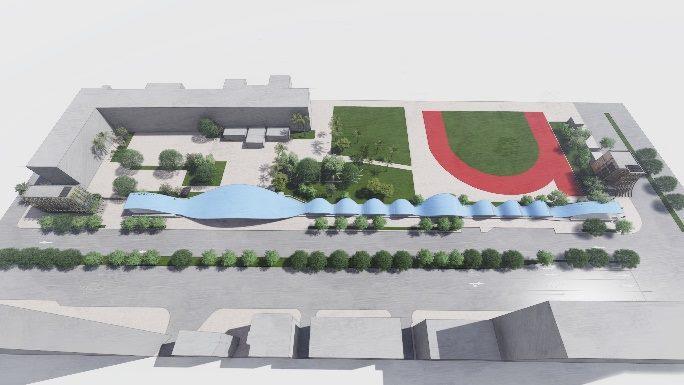 兩座通風井鳥瞰圖