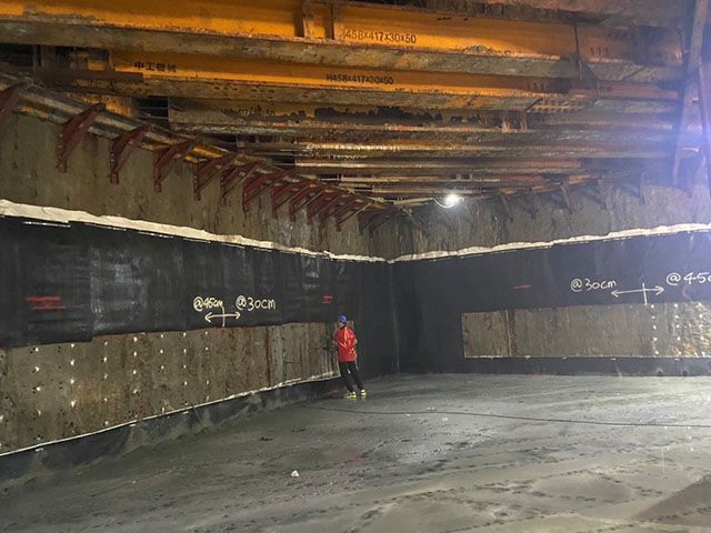 R03車站設備層FNS01-02底版植筋作業