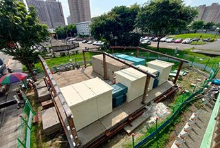 CP4 堤內祛水備用發電機進場