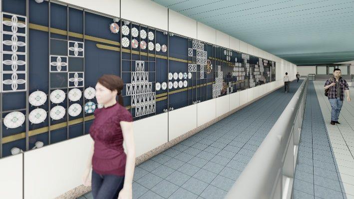 穿堂層作品模擬圖