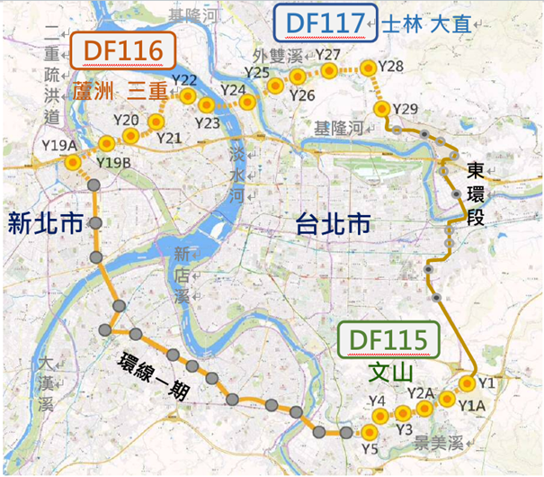 南北環各細設標範圍