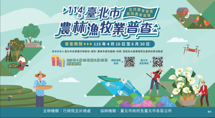 114年農林漁牧業普查海報