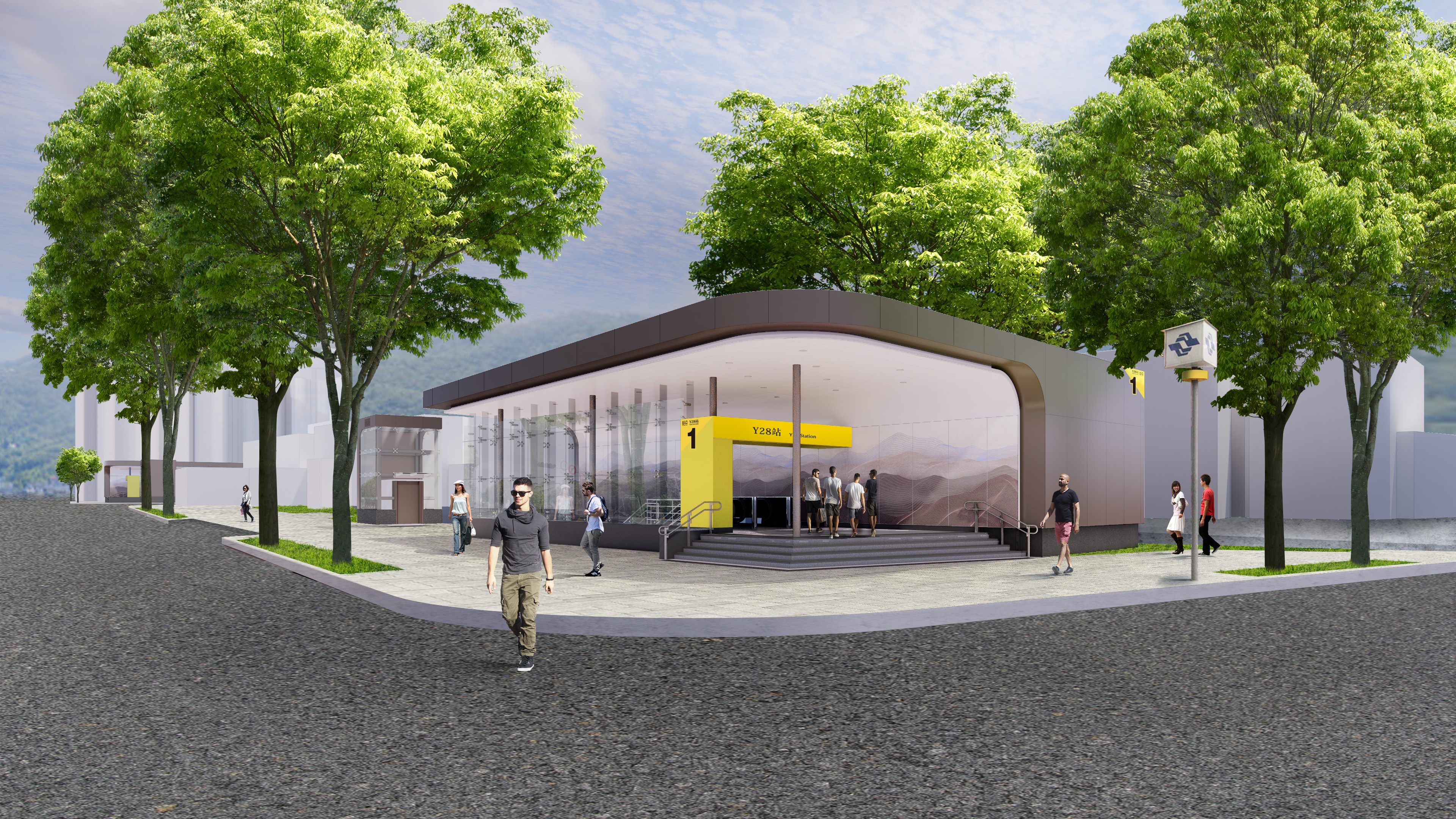 Station Y28 exit/entrance