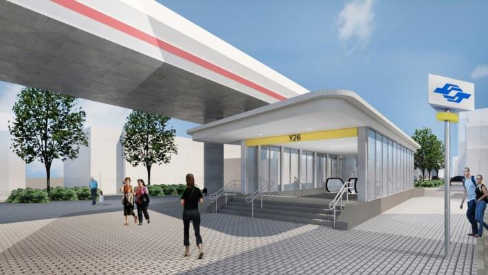 Shilin Station exit/entrance features a distinctive design