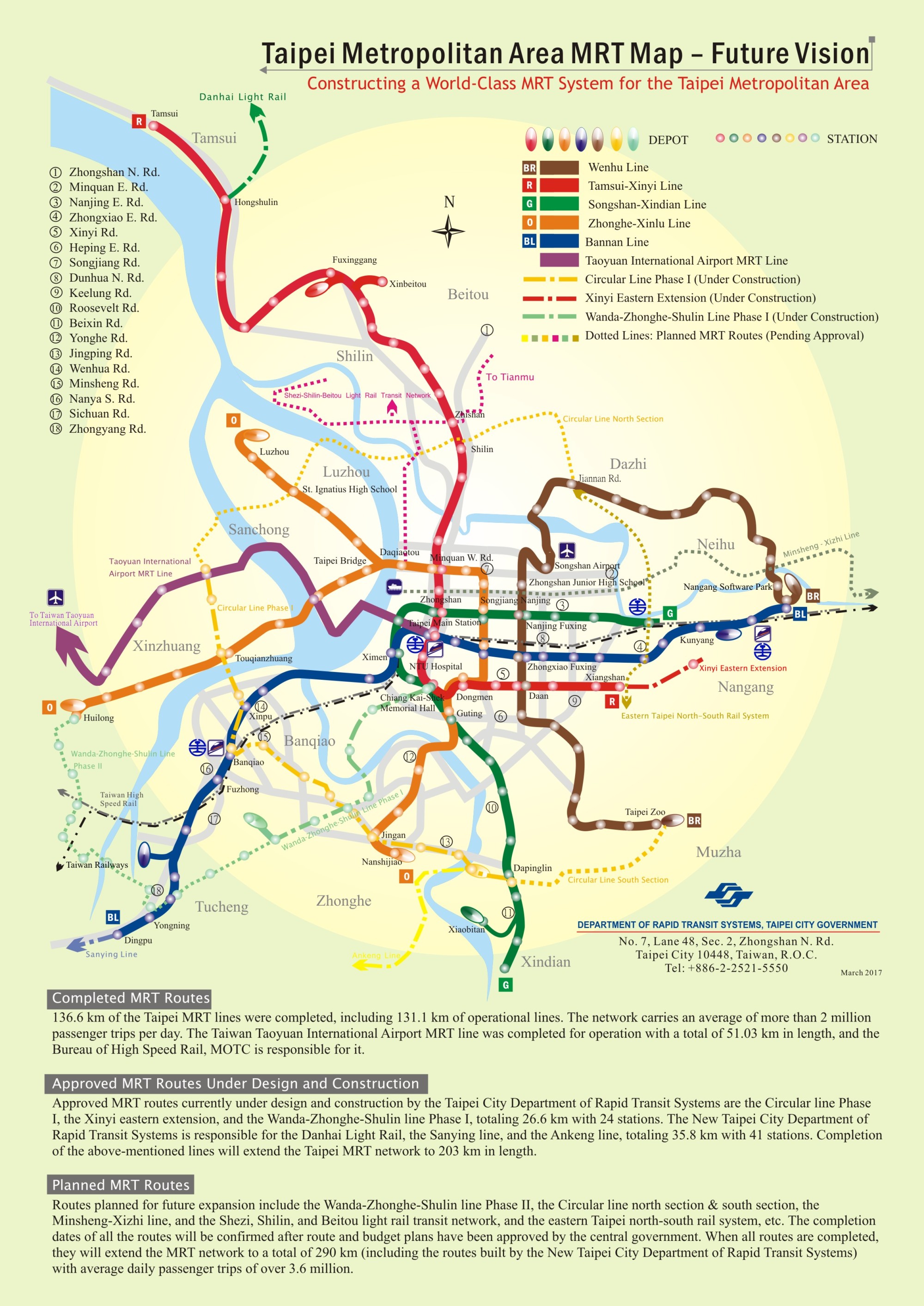 Department of Rapid Transit SystemsMMOTaipei Metropolitan Area MRT