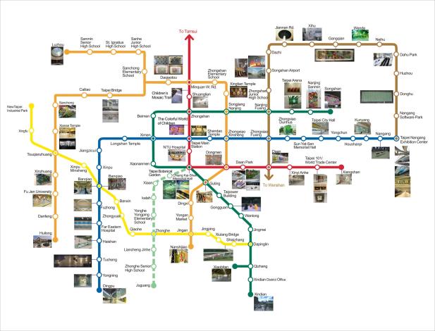 A total of 60  public artworks in Taipei MRT