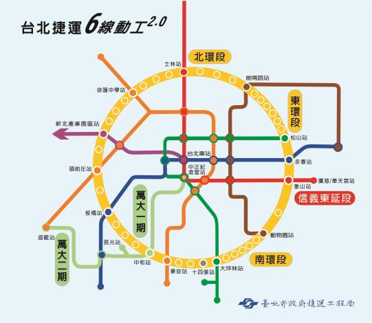 Taipei MRT Six Lines Construction Plan 2.0 