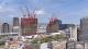 The steel structure for the Taipei Twin Towers C1/D1 has been hoisted to the 19th floor 