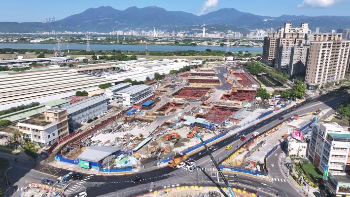 Aerial view of the Circular line north depot 