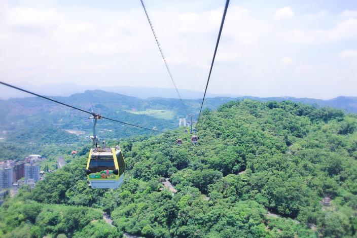 搭乘貓纜，飽覽高空群山風景