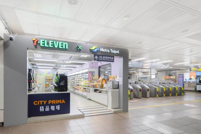 「7-ELEVEN X Metro Taipei聯名店」在臺大醫院站6