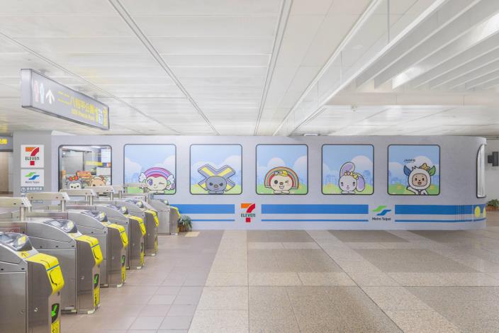 「7-ELEVEN X Metro Taipei聯名店」在臺大醫院站4