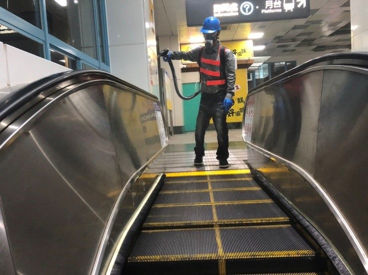 電扶梯噴灑消毒 電扶梯噴灑消毒