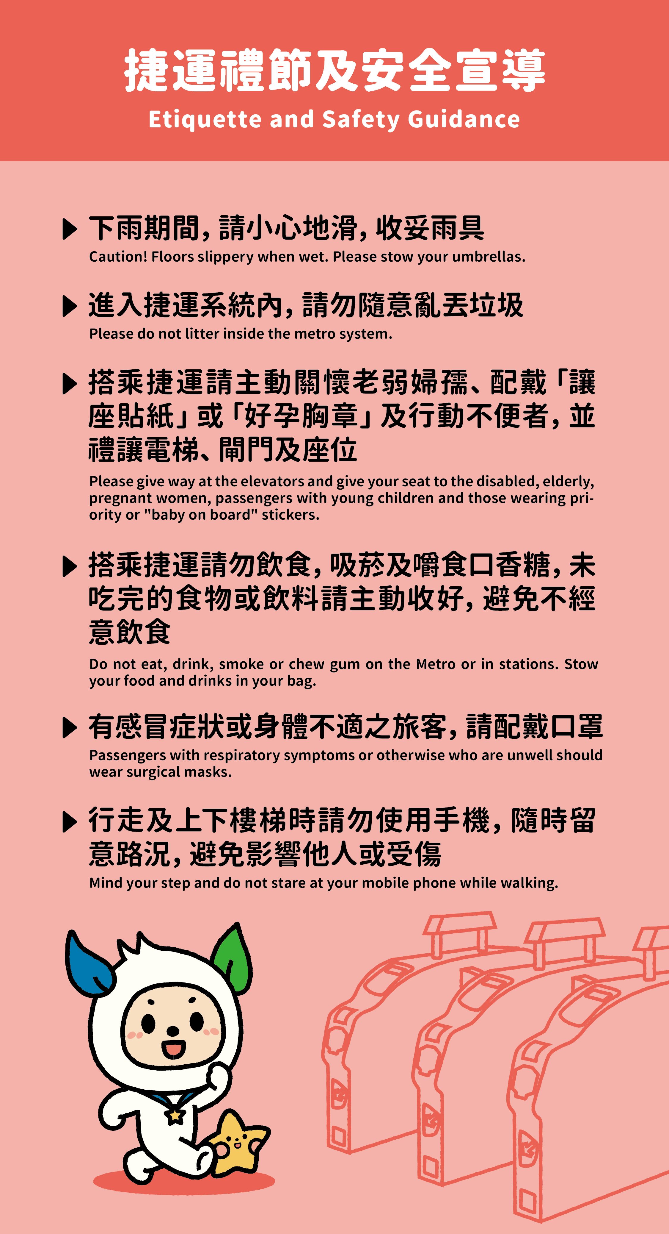 捷運禮節及安全宣導