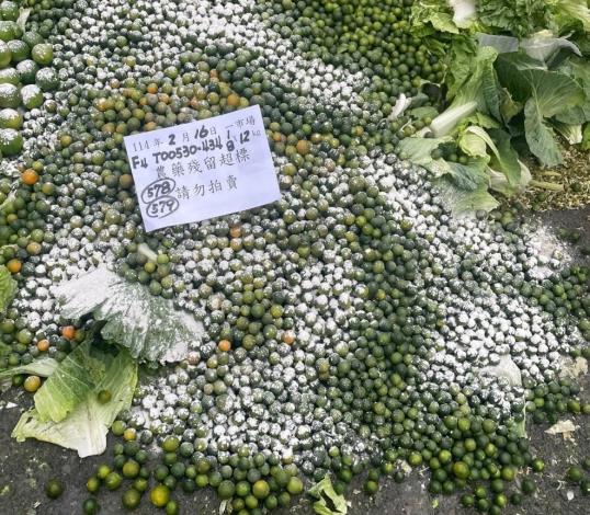 農藥檢驗不合格銷毀作業2(雜柑)